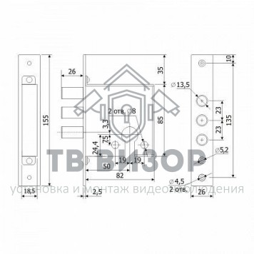 Замок врезной цилиндровый
  Замок врезной цилиндровый