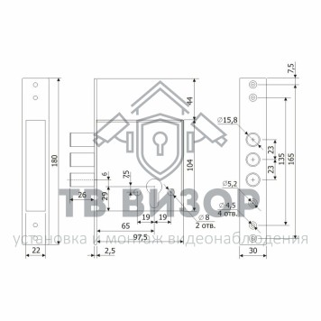 Замок врезной цилиндровый
  Замок врезной цилиндровый