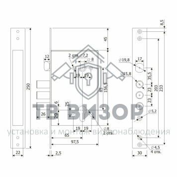 Замок врезной цилиндровый
  Замок врезной цилиндровый