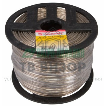 Трос
 Трос стальной в ПВХ изоляции d=2.5 мм, катушка 200 метров  REXANT (09-5325)-0