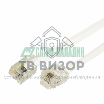 Шнур
 Телефонный удлинитель  2М  белый  REXANT (18-3021)-0