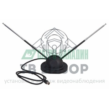 Антенна
 RX-105  антенна комнатная   телескопическая на подставке  с кольцом VHF, UHF,  47-860 MHz  REXANT (34-0105)-0