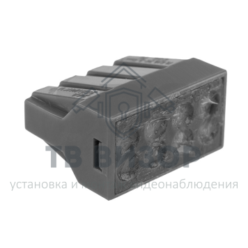 Клемма
 Экспресс-клемма с пастой, 8-проводная до 2,5 мм², серая (773-308) REXANT (07-3080)-0