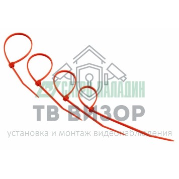 Стяжка
 Хомут nylon 150 х 3.0 мм 25шт красный  REXANT (07-0156-25)-0