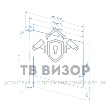 Стойка калитки
 PERCo-WMD-06-1