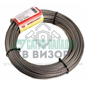 Трос
 Трос нержавеющий d=4мм, моток 20 метров REXANT (09-5504)-0