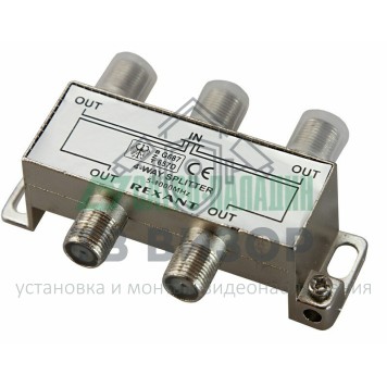 Делитель
 ДЕЛИТЕЛЬ ТВ х 4 под F разъём 5-1000 МГц REXANT (05-6003)-0