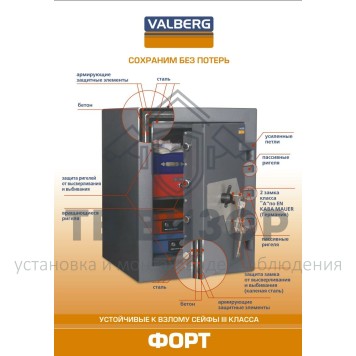 Взломостойкий сейф
 VALBERG ФОРТ 1268 EL Взломостойкий сейф
 VALBERG ФОРТ 1268 EL-5