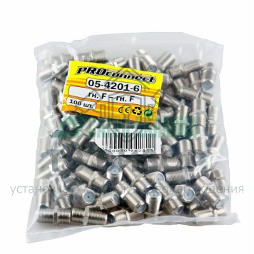 Переходник
 Переход гнездо F-гнездо F «Бочка» без кольца PROCONNECT (05-4201-6) Переходник
 Переход гнездо F-гнездо F «Бочка» без кольца PROCONNECT (05-4201-6)-1