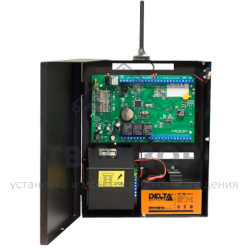 Прибор приёмно-контрольный
 S632-2GSM-BK24-В (под АКБ 1,2Ач, цвет черный)-0