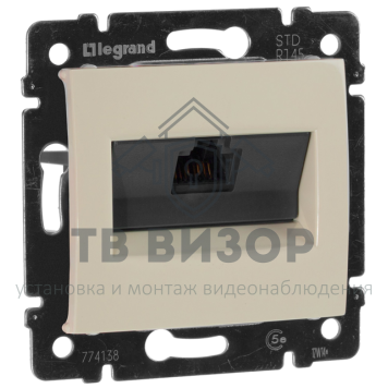 Розетка компьютерная
 Legrand 774138 ∙ VALENA Розетка компьютерная RJ45х1 категория 5е в рамку слоновая кость-0