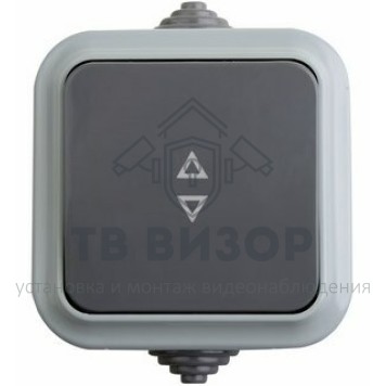 Выключатель
 Выключатель на два направления одноклавишный для открытой установки влагозащищенный Rexant IP 54, 10 А (78-0522)-1