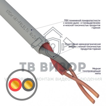 Кабель отгнестойкий
 Кабель КПСнг(А)-FRLSLTx 1x2x0,50мм² REXANT (01-4930) 200м-0
