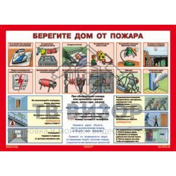 Плакат
 Плакат Берегите дом от пожара А3 (бумага самокл.)-0