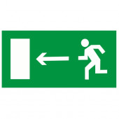 Знак безопасности
 Знак E04 Направление к эвакуационному выходу налево (Пленка 150х300 мм)