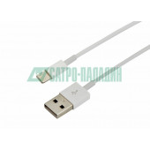 
 USB кабель для iPhone 5/6/7 моделей ОРИГИНАЛ (чип MFI) 1М белый REXANT (18-0000)