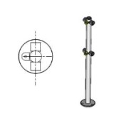 Ограждение полуростовое
 Стойка ограждения с 2-мя полупетлями Т-образная (арт.ВЗР 1996.09.21)