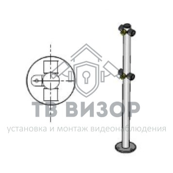 Ограждение полуростовое
 Стойка ограждения с 2-мя полупетлями Т-образная (арт.ВЗР 1996.09.21)-0