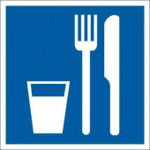Знак безопасности
 Знак D01 Пункт (место) приема пищи (Пленка 200х200 мм)