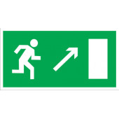 Знак безопасности
 Знак E05 Направление к эвакуационному выходу направо вверх (Пленка 150х300 мм)