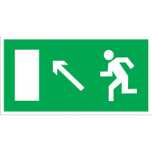 Знак безопасности
 Знак E06 Направление к эвакуационному выходу налево вверх (Пленка 150х300 мм)
