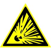 Знак безопасности
 Знак W02 Взрывоопасно (Пленка 200х200 мм)