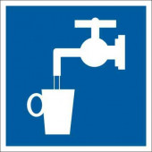 Знак безопасности
 Знак D02 Питьевая вода (Пленка ФЭС-24 200х200 мм)