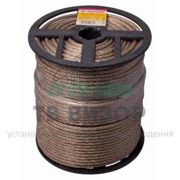 Трос
 Трос стальной в ПВХ изоляции d=6.0 мм, катушка 150 метров  REXANT (09-5260)-0