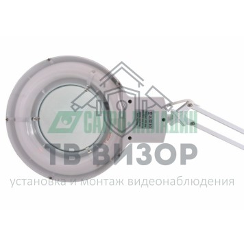 
 Лупа на струбцине круглая настольная 5Х с подсветкой, белая  REXANT (31-0011)-1