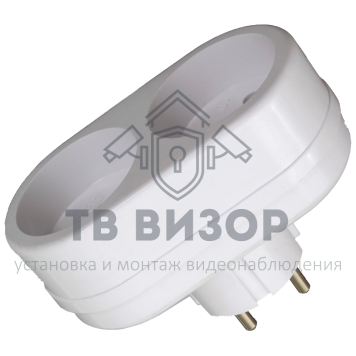 Двойник
 Двойник электрический, 6/10А, без заземления, белый REXANT (11-1074)-0