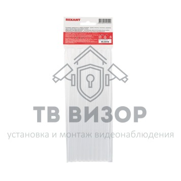 Термоклей
 Клеевые стержни REXANT, Ø7 мм, 200 мм, прозрачные, 10 шт, хедер (09-1103)-1
