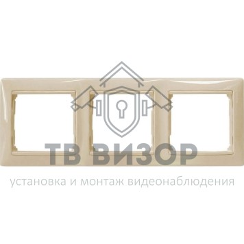 Рамка
 Legrand 774353 ∙ VALENA Рамка 3 поста горизонтальная слоновая кость-0