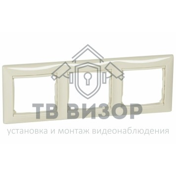 Рамка
 Legrand 774353 ∙ VALENA Рамка 3 поста горизонтальная слоновая кость-1