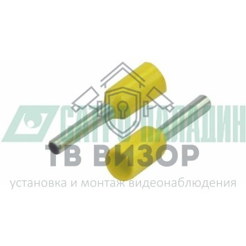 Наконечник
 НАКОНЕЧНИК ШТЫРЕВОЙ ВТУЛОЧНЫЙ изолированный (НШВИ  F-8мм)  1мм²  (СЕ010008red)  желтый  REXANT (08-0813)-0