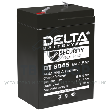 Аккумуляторная батарея
 Аккумулятор 4В 4,5 А∙ч (DT 4045)-0
