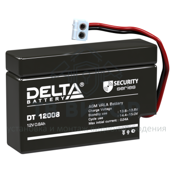 Аккумуляторная батарея
 Аккумулятор 12В 0,8 А∙ч (DT 12008)-0