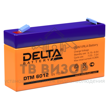 Аккумуляторная батарея
 Аккумулятор 6В 1,2 А∙ч (DTM 6012)-0