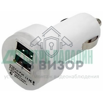 Автозарядка в прикуриватель 2хUSB с индикацией (АЗУ) (1 000+2 100mA) белая (18-1189) 
 Автозарядка в прикуриватель 2хUSB с индикацией (АЗУ) (1 000+2 100mA) белая (18-1189)-0