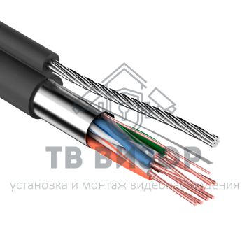 Витая пара
 Кабель FTP 4PR 24AWG CAT5e OUTDOOR + TR-FG8 (трос) OptimLAN-0