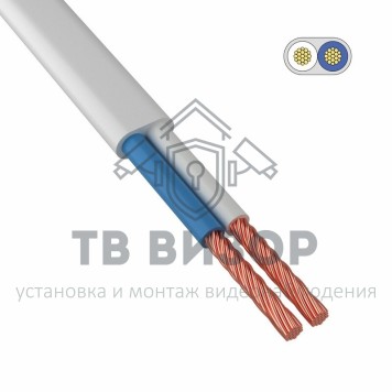 Кабель
 ШВВП 2х0,75 мм² белый ГОСТ (01-8086-6) 200м-0