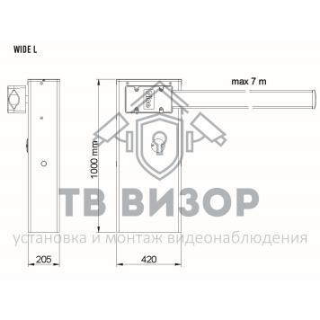 Комплект шлагбаума
 NICE WIDEL6KIT-1