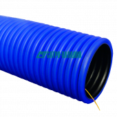 Труба гофрированная
 Труба гофрированная двустенная ПЭ гибкая тип 450 (SN20) с/з синяя д63 (100м/уп) Промрукав