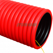 Труба гофрированная
 Труба гофрированная двустенная ПЭ гибкая тип 450 (SN12) с/з красная д110 (50м/уп) Промрукав
