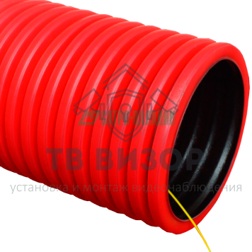 Труба гофрированная
 Труба гофрированная двустенная ПЭ гибкая тип 450 (SN12) с/з красная д110 (50м/уп) Промрукав-0