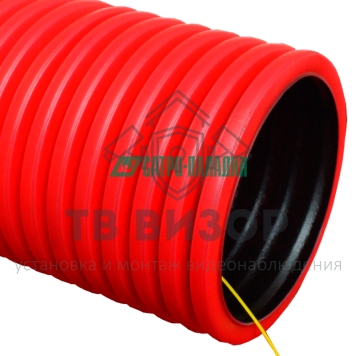 Труба гофрированная
 Труба гофрированная двустенная ПЭ гибкая тип 450 (SN10) с/з красная д125 (50м/уп) Промрукав-0