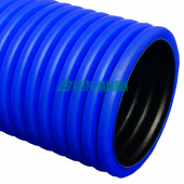 Труба гофрированная
 Труба гофрированная двустенная ПЭ жесткая тип 450 (SN10) синяя д125 6м (36м/уп) Промрукав