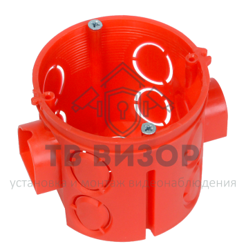 Коробка монтажная
 Коробка установочная углубленная 80-0510 С безгалогенная (HF) 64х60 с саморезами (140шт/кор) Промрукав-0