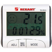 
 Термогигрометр комнатный с часами и функцией будильника REXANT (70-0511)