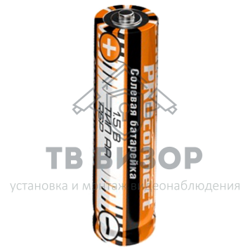 Элемент питания
 Солевая батарейка Proconnect АА (R6P) (30-0010) кратно 4шт-0