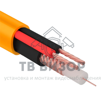 Кабель
 KBK-B-2+2x0,50 мм² нг(А)-HF (Cu/Cu) оранжевый ø7,0 мм (бухта 200 м) REXANT (01-4222)-0